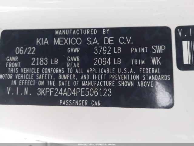 2023 KIA FORTE 3KPF24AD4PE506123 Photo 8