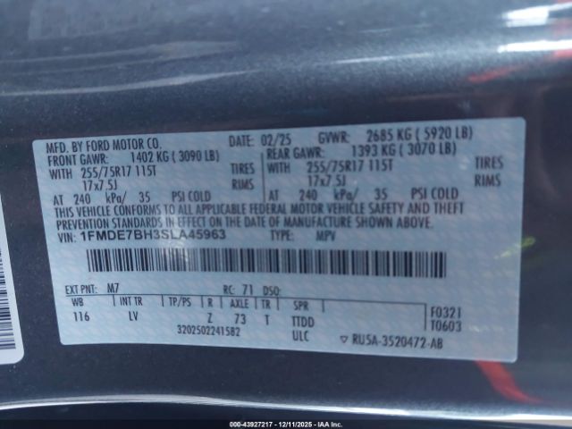 2025 FORD BRONCO 1FMDE7BH3SLA45963 Photo 8