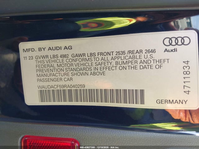 2024 AUDI A5 SPORTBACK WAUDACF59RA040259 Photo 8