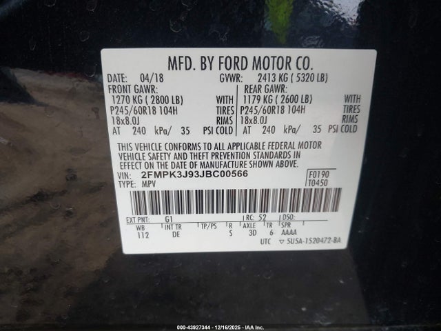 2018 FORD EDGE 2FMPK3J93JBC00566 Photo 8