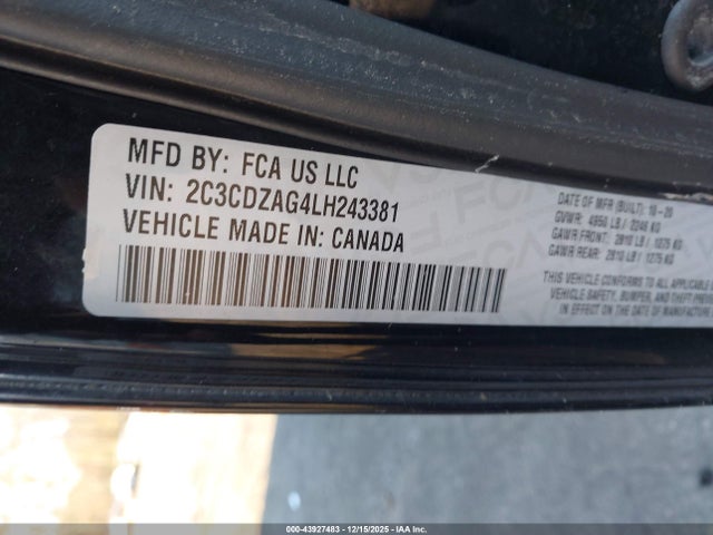 2020 DODGE CHALLENGER 2C3CDZAG4LH243381 Photo 8