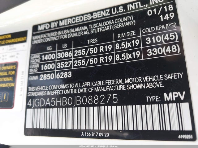 2018 MERCEDES-BENZ GLE 350 4JGDA5HB0JB088275 Photo 8