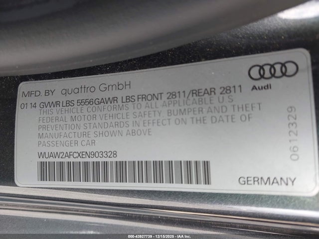 2014 AUDI RS 7 WUAW2AFCXEN903328 Photo 8