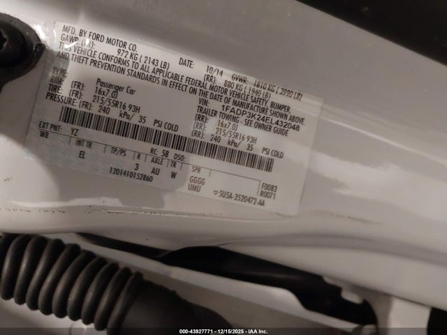 1FADP3K24EL432048 Ford FOCUS SE