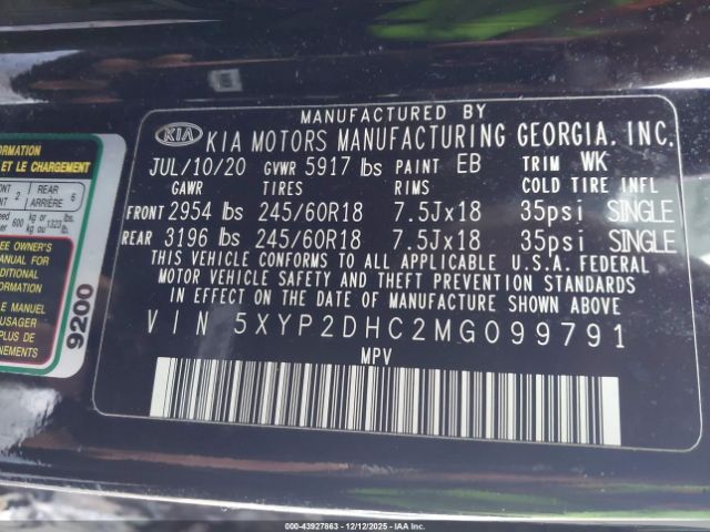 2021 KIA TELLURIDE 5XYP2DHC2MG099791 Photo 8