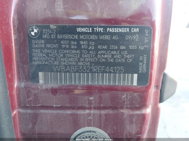 1994 BMW 325 WBABF3321REF44125 Photo 8