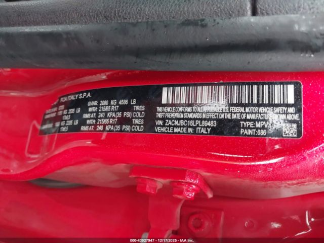 2020 JEEP RENEGADE ZACNJBC16LPL89483 Photo 8