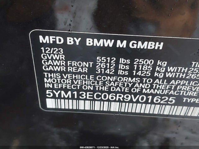 5YM13EC06R9V01625 BMW X3 M