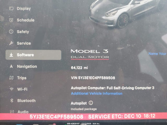 2023 TESLA MODEL 3 5YJ3E1EC4PF589508 Photo 6