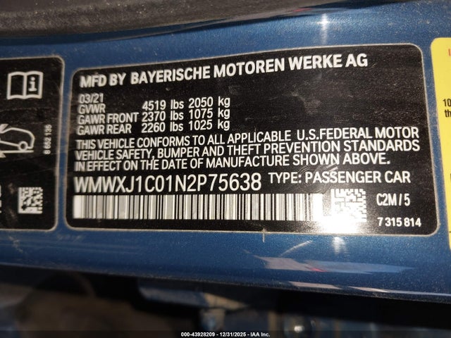 2022 MINI CLUBMAN WMWXJ1C01N2P75638 Photo 8