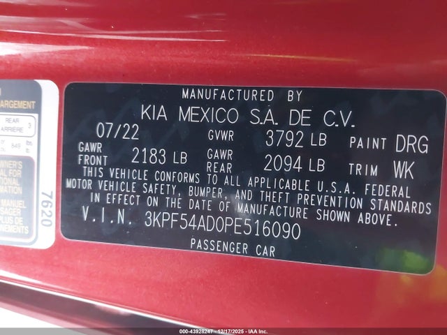 2023 KIA FORTE 3KPF54AD0PE516090 Photo 8