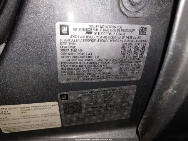 2020 GMC SIERRA 1500 1GTU9CED5LZ136631 Photo 8