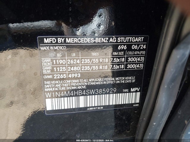 2025 MERCEDES-BENZ GLB 250 W1N4M4HB4SW385929 Photo 8