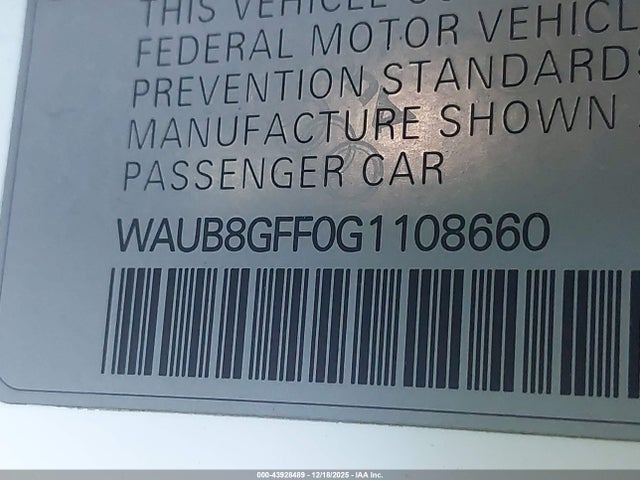 2016 AUDI A3 WAUB8GFF0G1108660 Photo 8