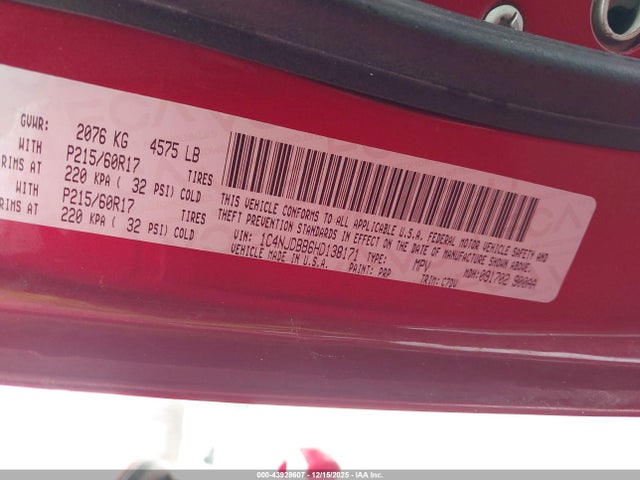 2017 JEEP COMPASS 1C4NJDBB6HD138171 Photo 8