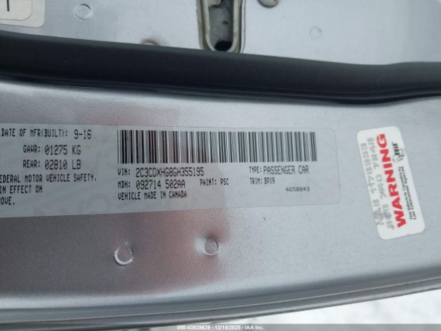 2016 DODGE CHARGER 2C3CDXHG8GH355195 Photo 8