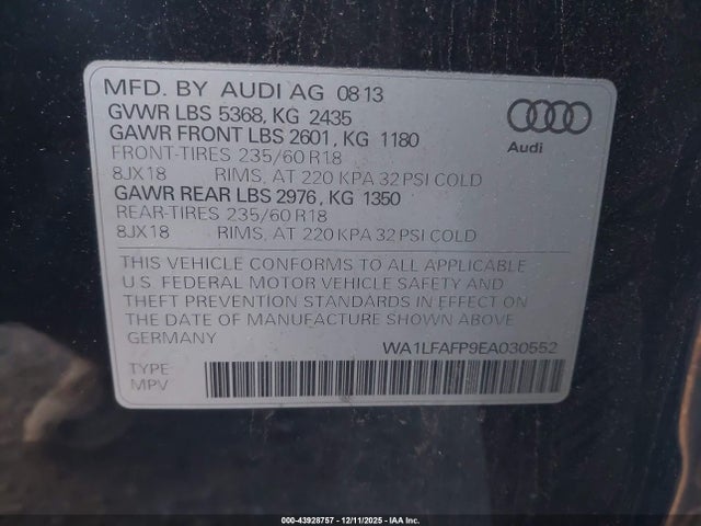 2014 AUDI Q5 WA1LFAFP9EA030552 Photo 8