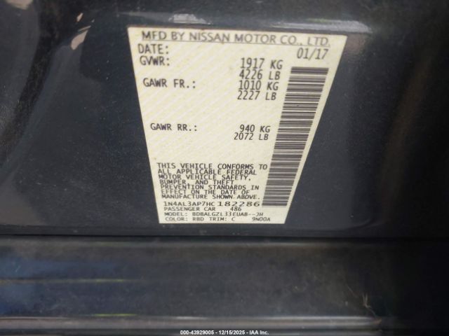 2017 NISSAN ALTIMA 1N4AL3AP7HC182286 Photo 8