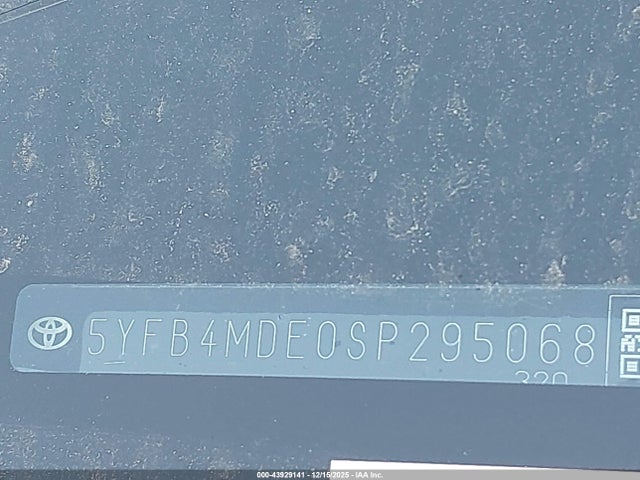 Продаж на аукціоні авто 2025 Toyota Corolla Le, vin: 5YFB4MDE0SP295068, номер лоту: 43929141