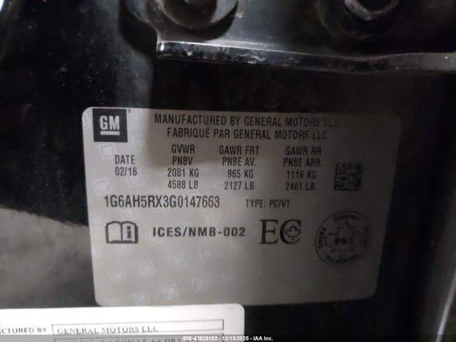 2016 CADILLAC ATS 1G6AH5RX3G0147663 Photo 8