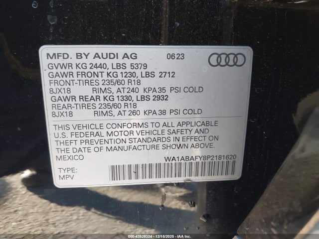 2023 AUDI Q5 WA1ABAFY8P2181620 Photo 8