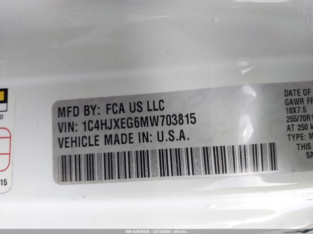 2021 JEEP WRANGLER UNLIMITED 1C4HJXEG6MW703815 Photo 8