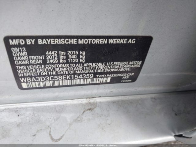 2014 BMW 328D WBA3D3C58EK154359 Photo 8
