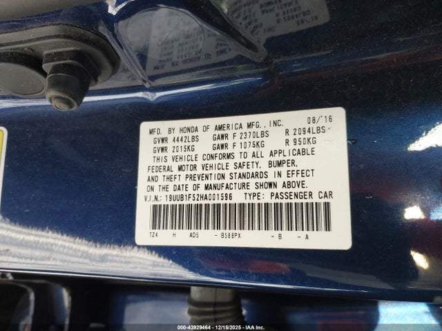 19UUB1F52HA001596 Acura Tlx Technology Package