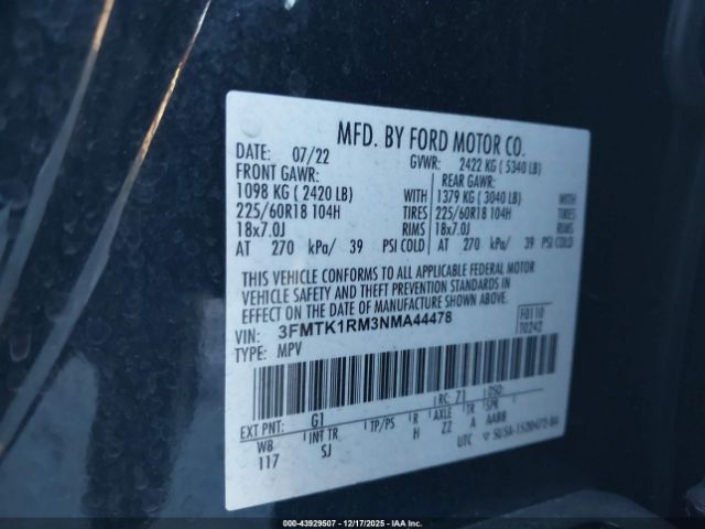 2022 FORD MUSTANG MACH-E 3FMTK1RM3NMA44478 Photo 8