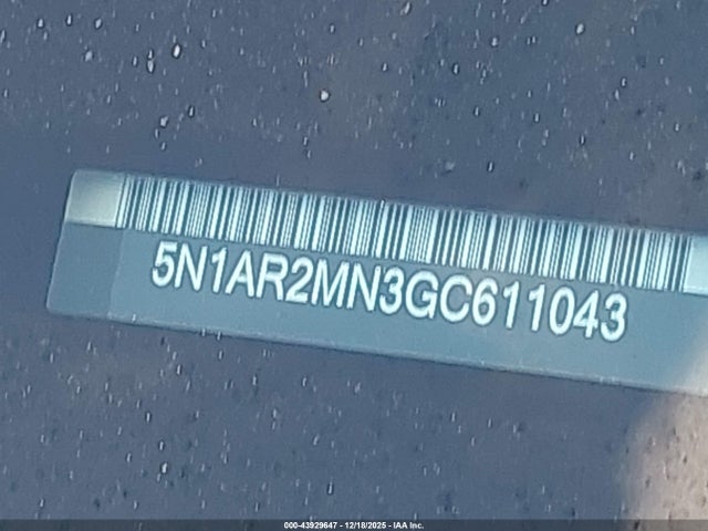 5N1AR2MN3GC611043 Nissan Pathfinder Platinum/s/sl/sv