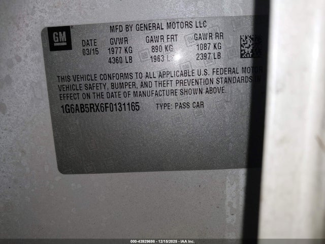 2015 CADILLAC ATS 1G6AB5RX6F0131165 Photo 8