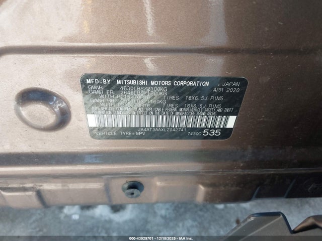 2020 MITSUBISHI ECLIPSE CROSS JA4AT3AAXLZ042741 Photo 8