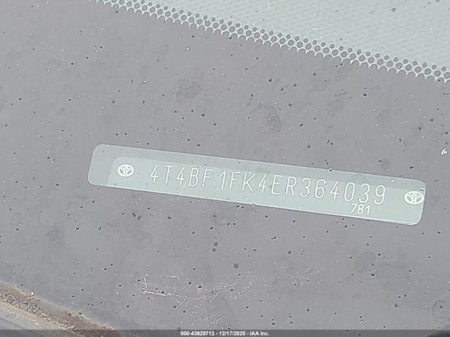 Toyota CAMRY XLE 2014 4T4BF1FK4ER364039 Image 9