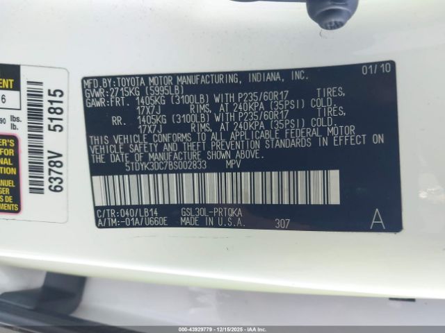 2011 TOYOTA SIENNA 5TDYK3DC7BS002833 Photo 8