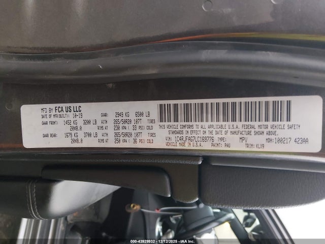 2020 Jeep Grand Cherokee Altitude 4x4 მანქანა იყიდება აუქციონზე, vin: 1C4RJFAG7LC169776, აუქციონის ნომერი: 43929932