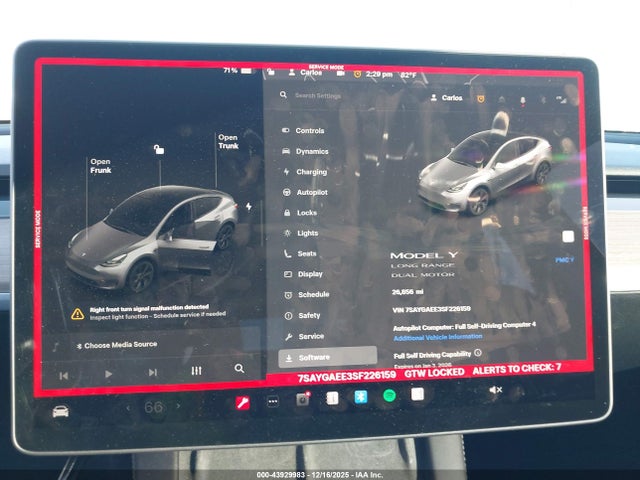 2025 TESLA MODEL Y 7SAYGAEE3SF226159 Photo 6