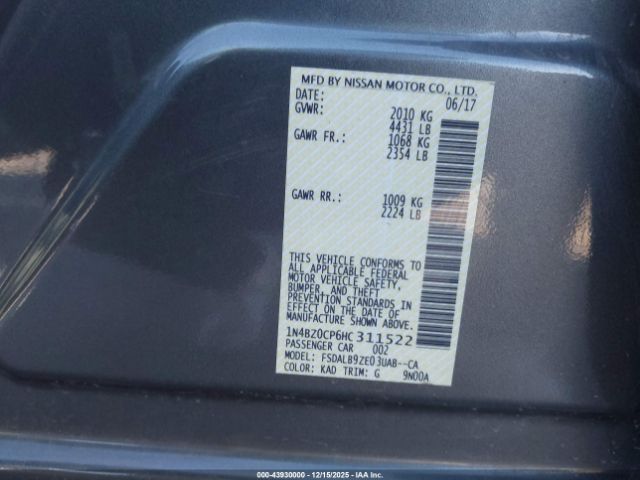 2017 NISSAN LEAF 1N4BZ0CP6HC311522 Photo 8