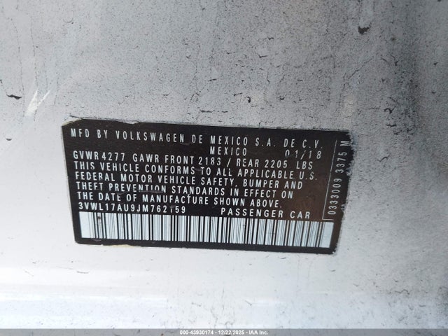 2018 VOLKSWAGEN GOLF SPORTWAGEN 3VWL17AU9JM762159 Photo 8