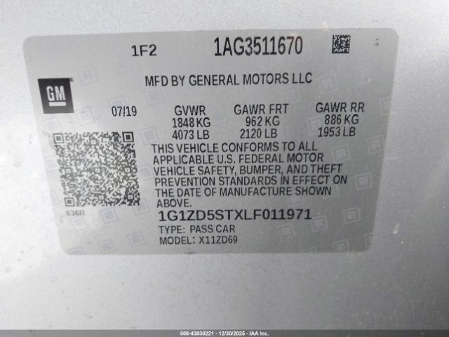 2020 CHEVROLET MALIBU 1G1ZD5STXLF011971 Photo 8