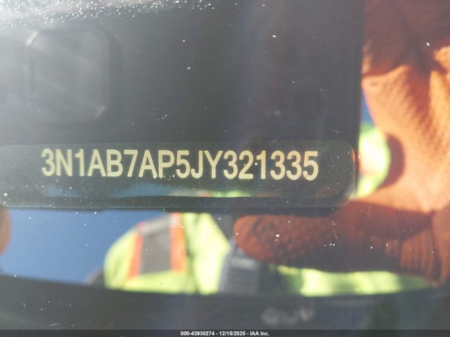 Продаж на аукціоні авто 2018 Nissan Sentra S, vin: 3N1AB7AP5JY321335, номер лоту: 43930274