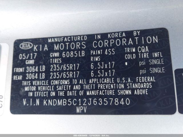 2018 KIA SEDONA KNDMB5C12J6357840 Photo 8
