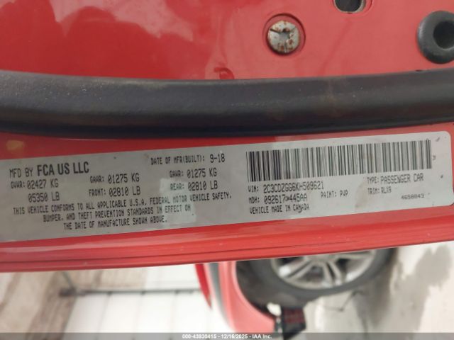 2019 DODGE CHALLENGER 2C3CDZGG6KH509621 Photo 8