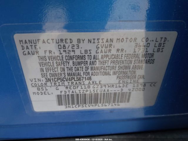 2023 NISSAN KICKS 3N1CP5CV4PL567146 Photo 8