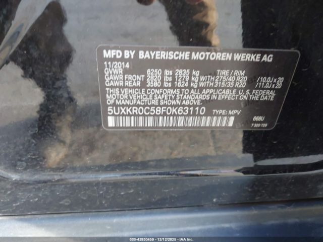 2015 BMW X5 5UXKR0C58F0K63110 Photo 8