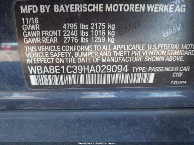 2017 BMW 330E WBA8E1C39HA029094 Photo 8