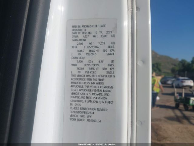 2023 RAM PROMASTER 2500 3C6LRVDG0PE502734 Photo 8