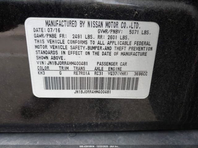 2017 INFINITI QX50 JN1BJ0RR4HM400481 Photo 8