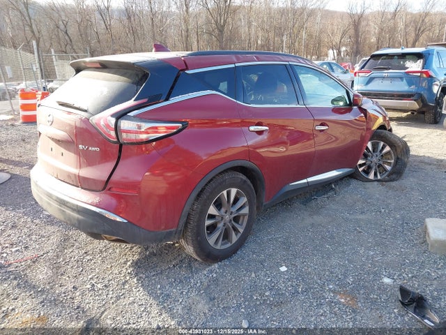 2018 Nissan Murano Sv მანქანა იყიდება აუქციონზე, vin: 5N1AZ2MH0JN105028, აუქციონის ნომერი: 43931023