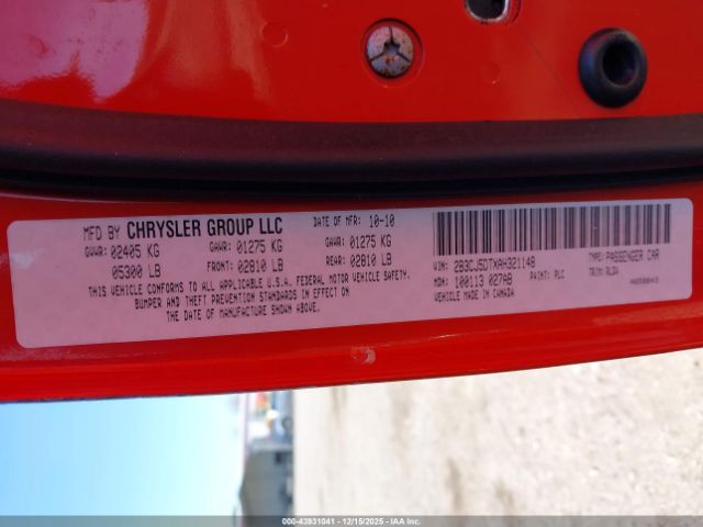 2010 DODGE CHALLENGER 2B3CJ5DTXAH321148 Photo 8