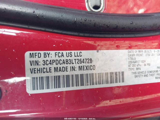 2020 DODGE JOURNEY 3C4PDCAB3LT264728 Photo 8